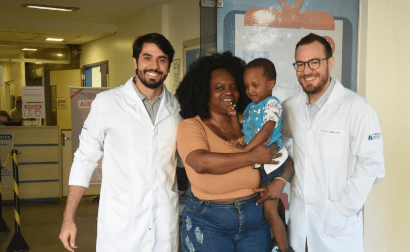 Marluci com o filho Paulo